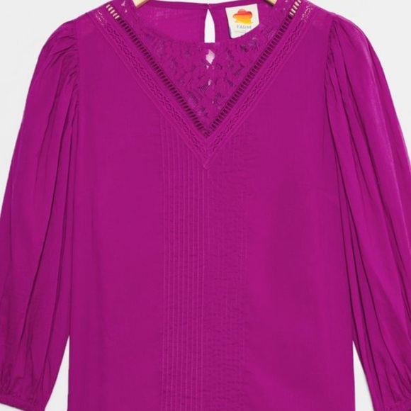 NWT Farm Rio Kelsie Lace Blouse Anthropologie M